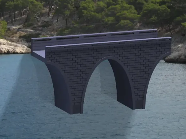 Pont modulaire pour train miniature
