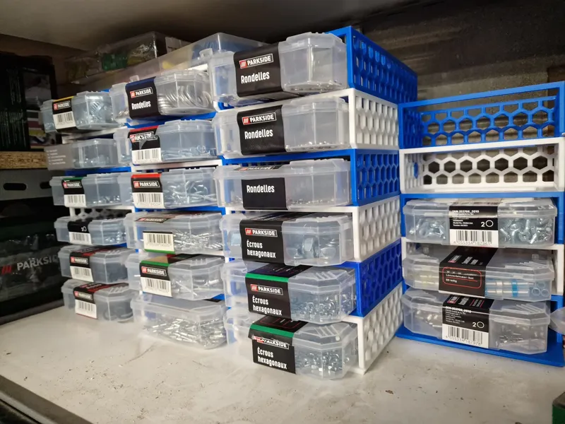 stackable storage box for parkside/lidl hardware
