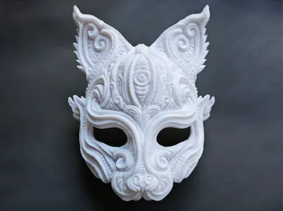 Halloween Bunny Ear Half Mask