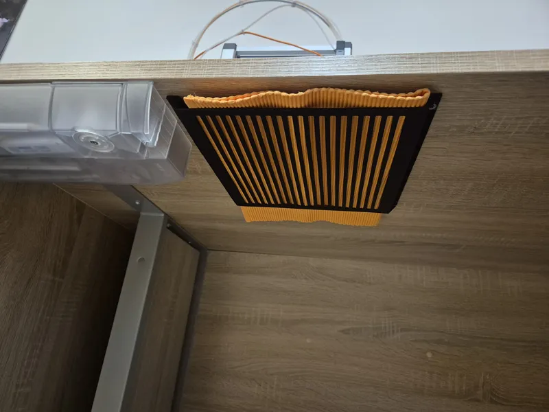Placemat holder - under desk mount