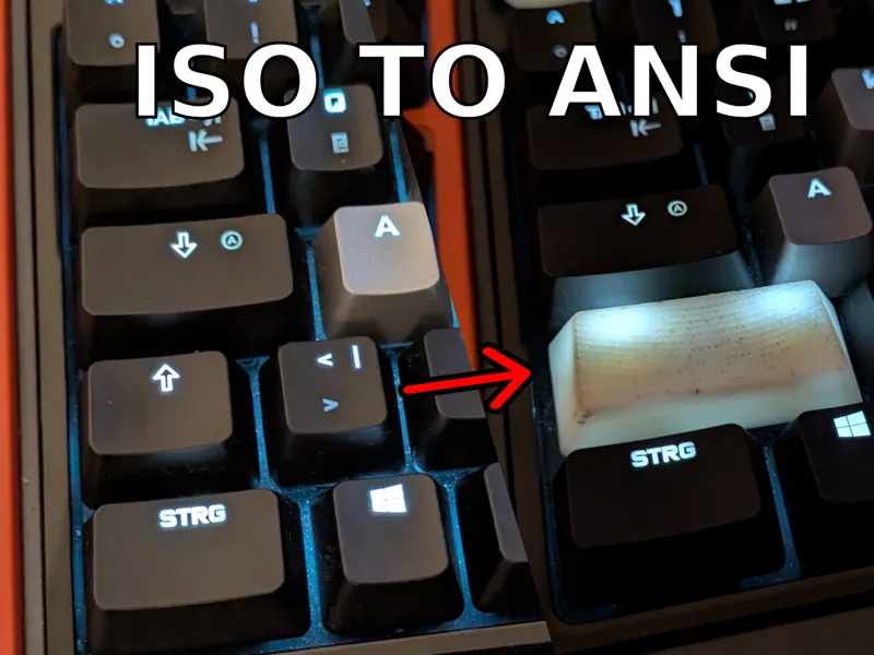 ISO TO ANSI Left Shift Keycap