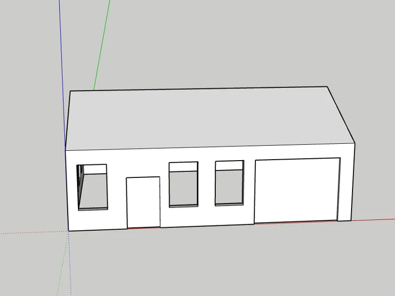 N scale house with garage