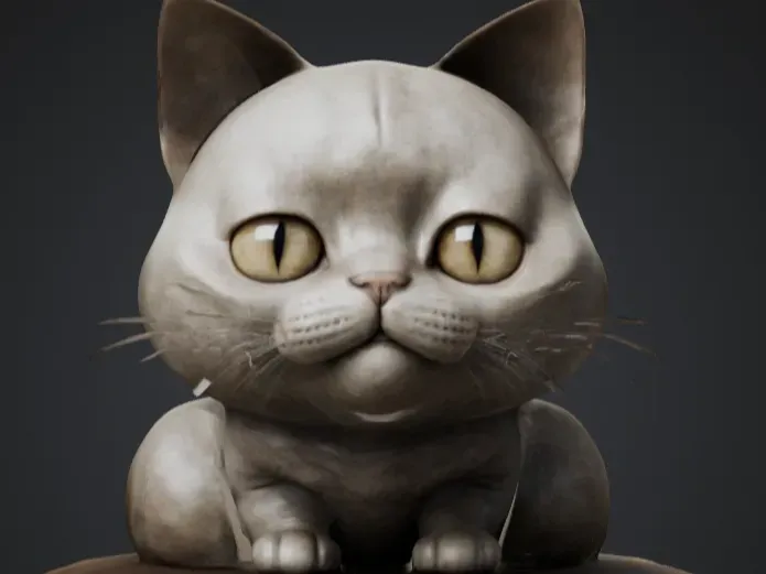 一只趴在垫子上的猫