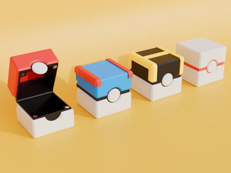 Poké Balls Boxes (4 Models)