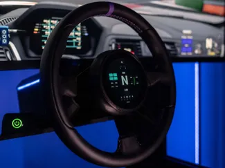 Simracing steering wheel with VoCore 3.4″ screen