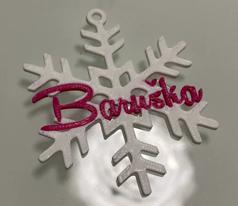 Snowflake with customizable names