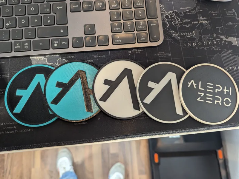 Aleph Zero Coaster Set with Holder