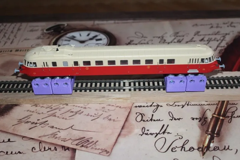 Banc d'essais pour train HO (Roulement 13 mm)
