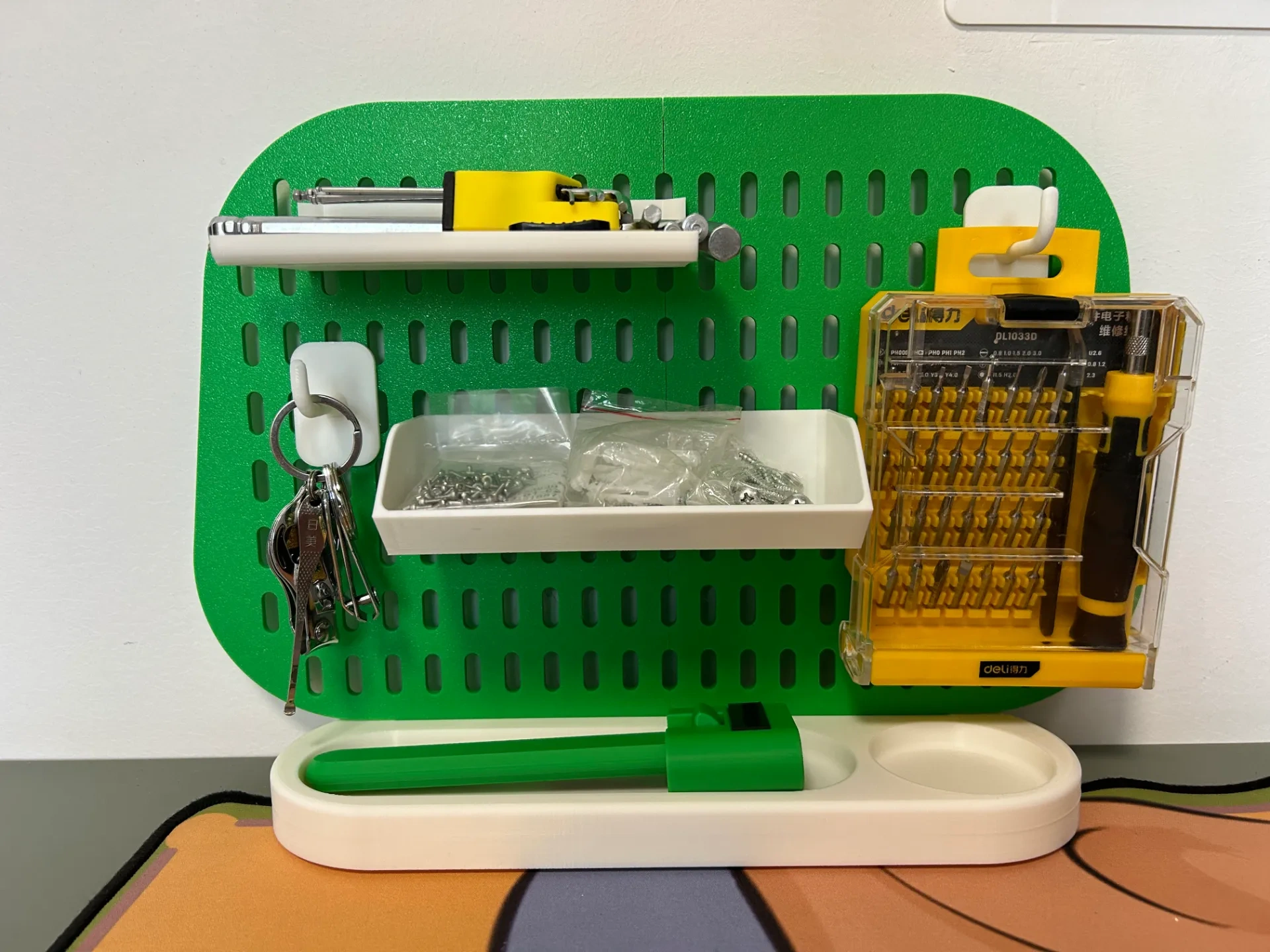 Desktop Pegboard Shelf By Qiqi MakerWorld desktop-pegboard-shelf-by-qiqi-makerworld