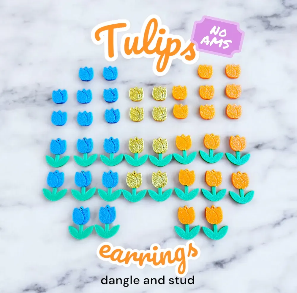 Tulips earrings
