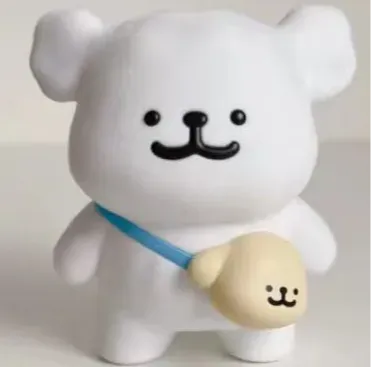 线条小狗小白结伴出行