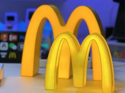 McDonald's logo lamp