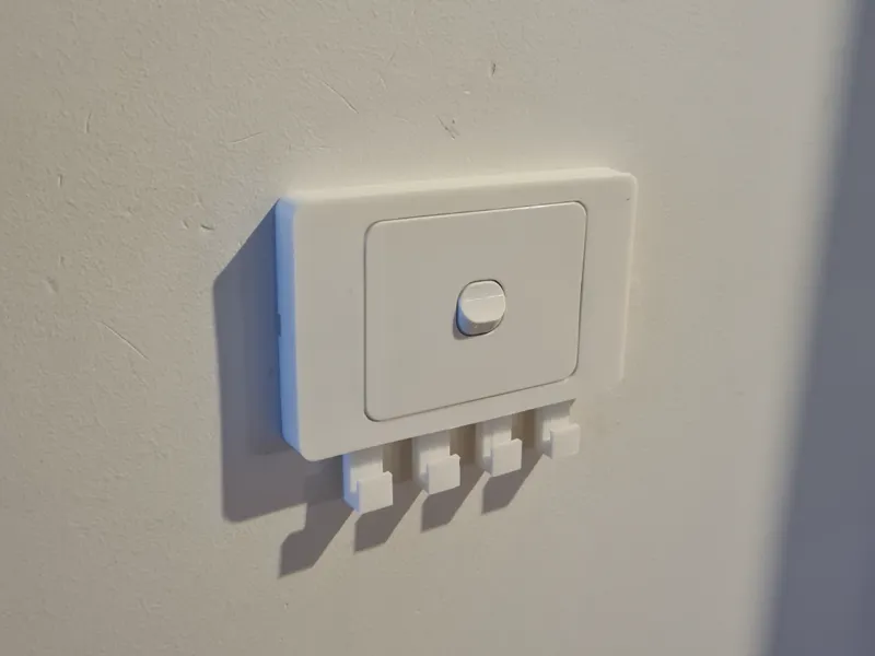 Horizontal Light Switch Cover (with hooks)