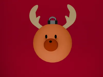Reindeer Ball For In The Christmas Tree