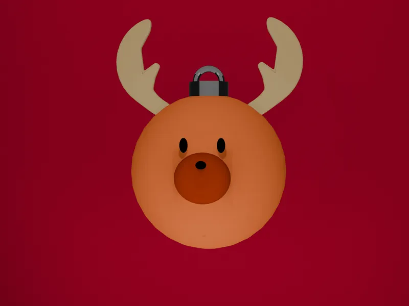 Reindeer Ball For In The Christmas Tree
