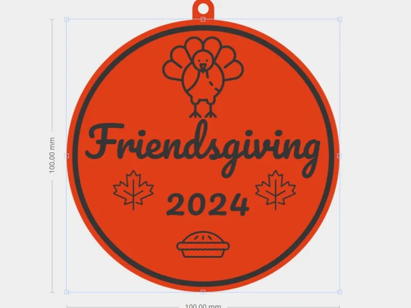Friendsgiving Christmas Ornament 