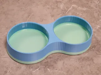 双槽防溅水狗碗