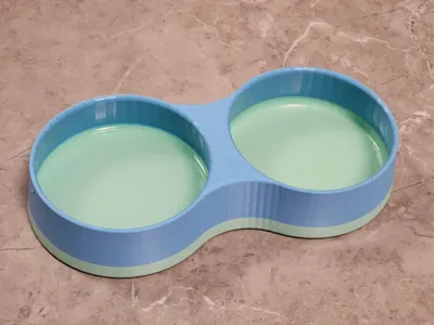 Double Bowl Splash-Proof Dog Bowl