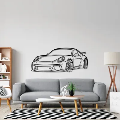911 GT3 Model 991 Front Angle Silhouette