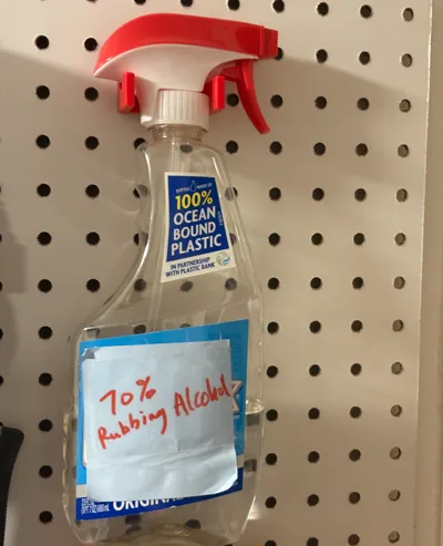 Peg Board Bracket for Generic Spray Bottle