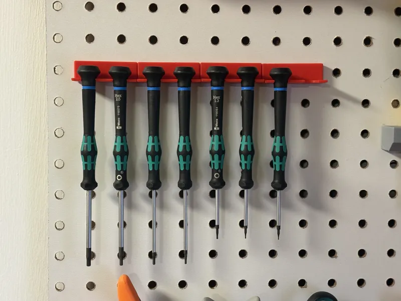 Peg Board Bracket for Wera Micro Screwdriver