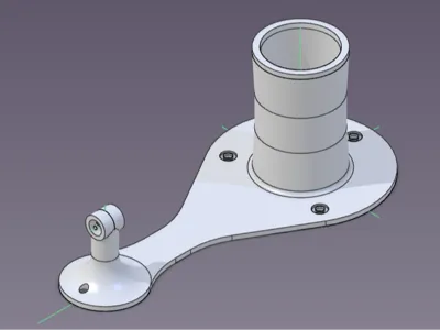 Wall Mounted Spool Holder with Filament Guide