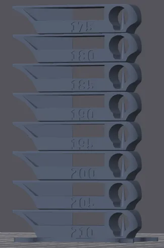 Smart Temperature Tower for PLA META, 175 to 210