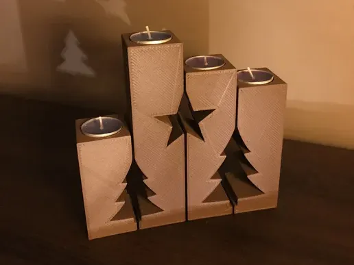 Christmas advent candlestick