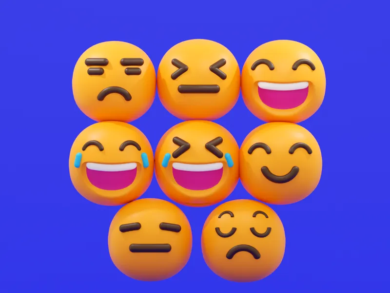 emoji表情开心难过无聊8个面具头套