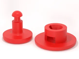 Pivot pin of the Crocs' strap