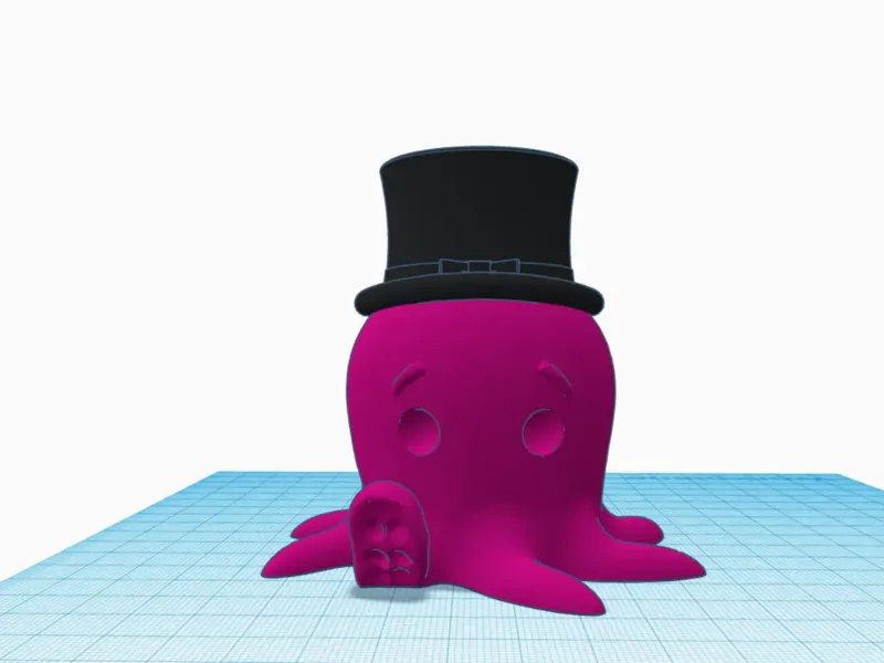 Cute mini octopus with hat