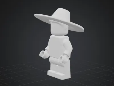 Brick Man Sombrero Mini Figure