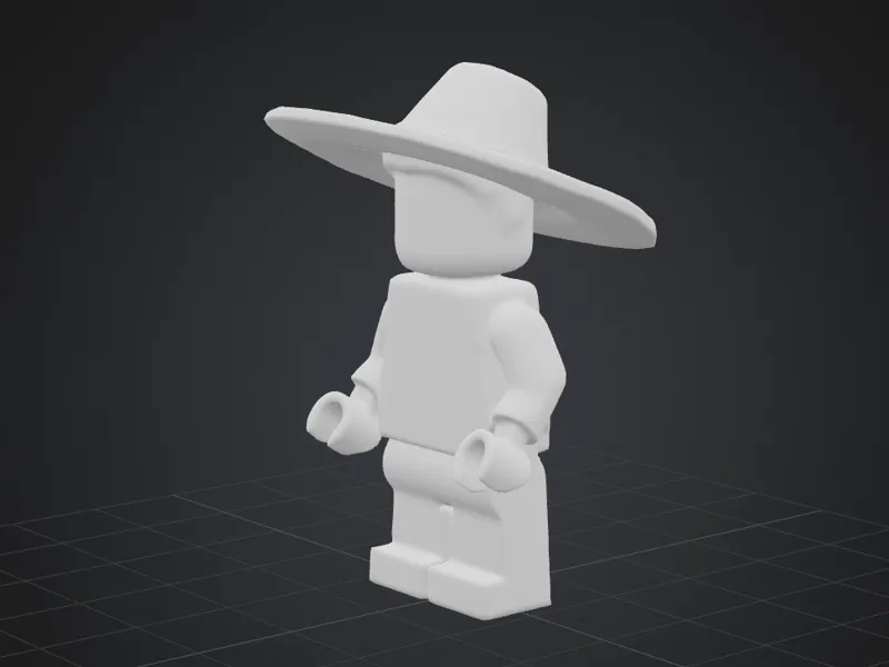 Brick Man Sombrero Mini Figure