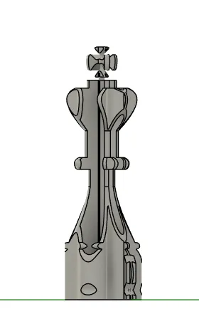 Chess piece of the king 2D/3D