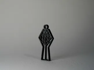 Keyhole Tree Pendant or Earring