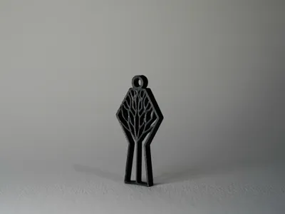 Keyhole Tree Pendant or Earring