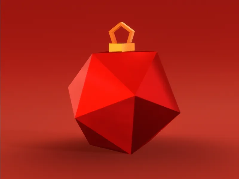 Low Poly Ornament (color swap friendly!)