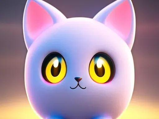 粉紫色可爱小猫