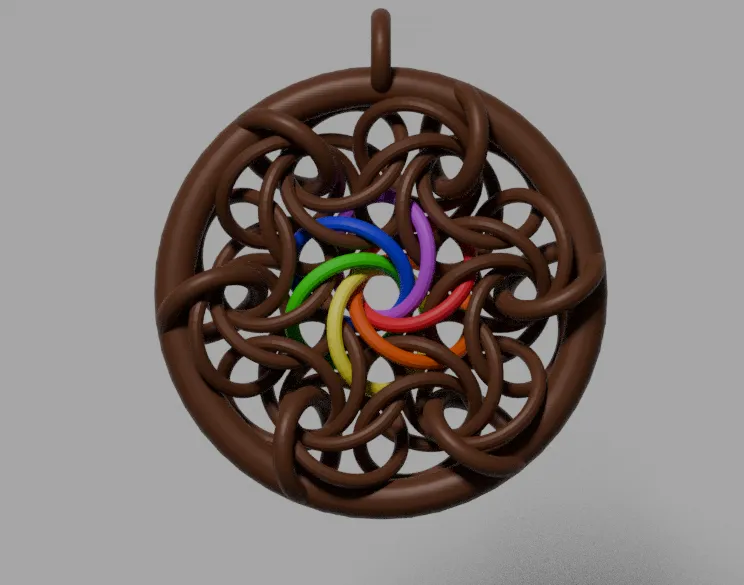 Pendentif rose mauresque