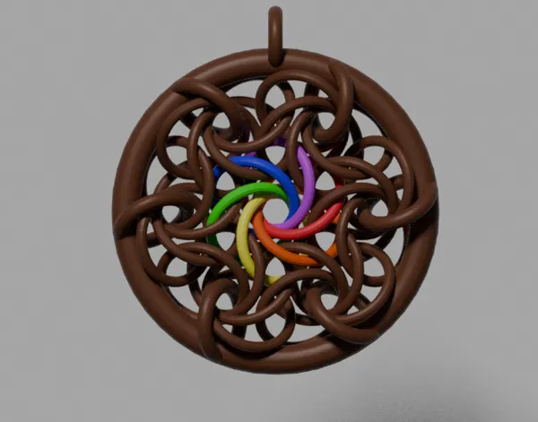 Pendentif rose mauresque