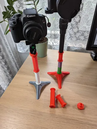 Modular mini DSLR mirrorless tripod system