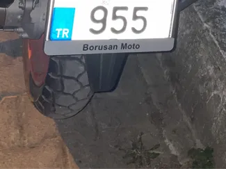 motocyle number plate