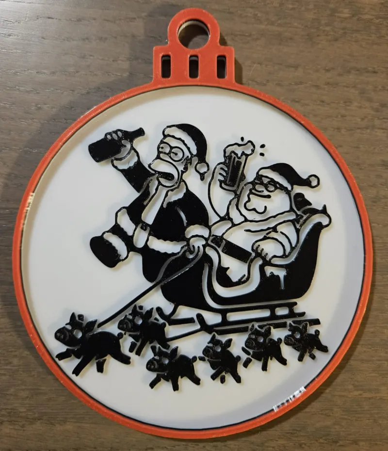 CHRISTMAS - HOMER SIMPSON & PETER GRIFFIN+ PIGS