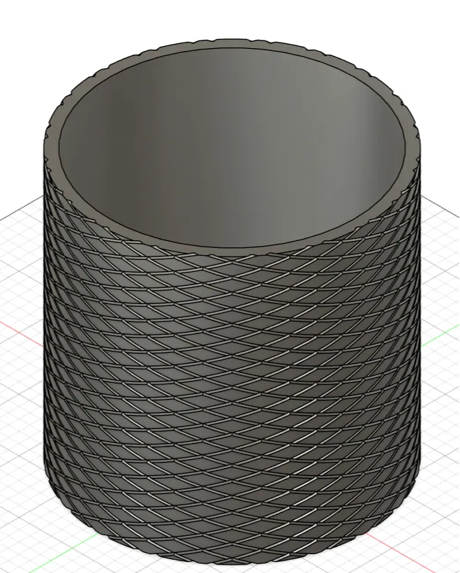 Trash Can with spiral design