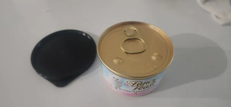 Small cat tin lid