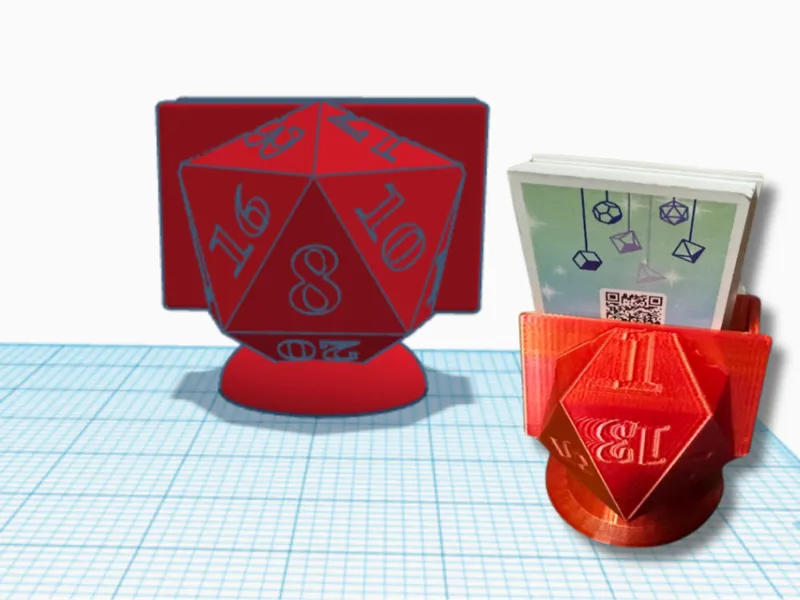 D20 Vertical Business Card Stand Print In Place