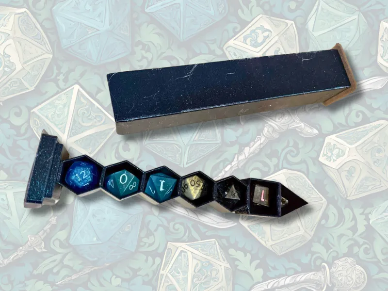 Dice Holder With Sheath For 7pc Dice Set