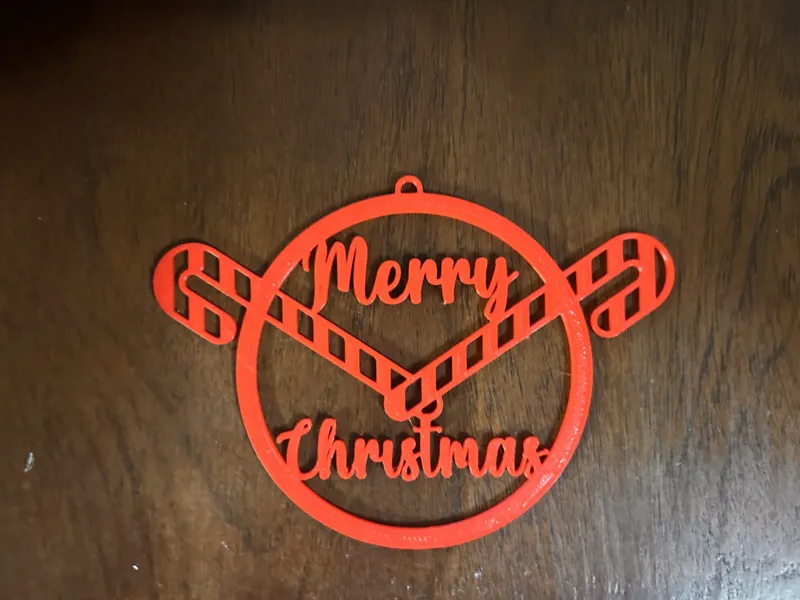 Merry Christmas Candy Cane Ornament