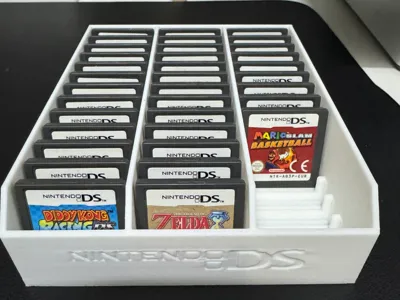 Stackable Nintendo DS cartridge storage