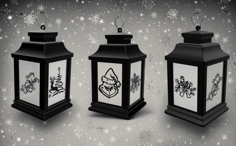 Christmas lantern with swappable plates